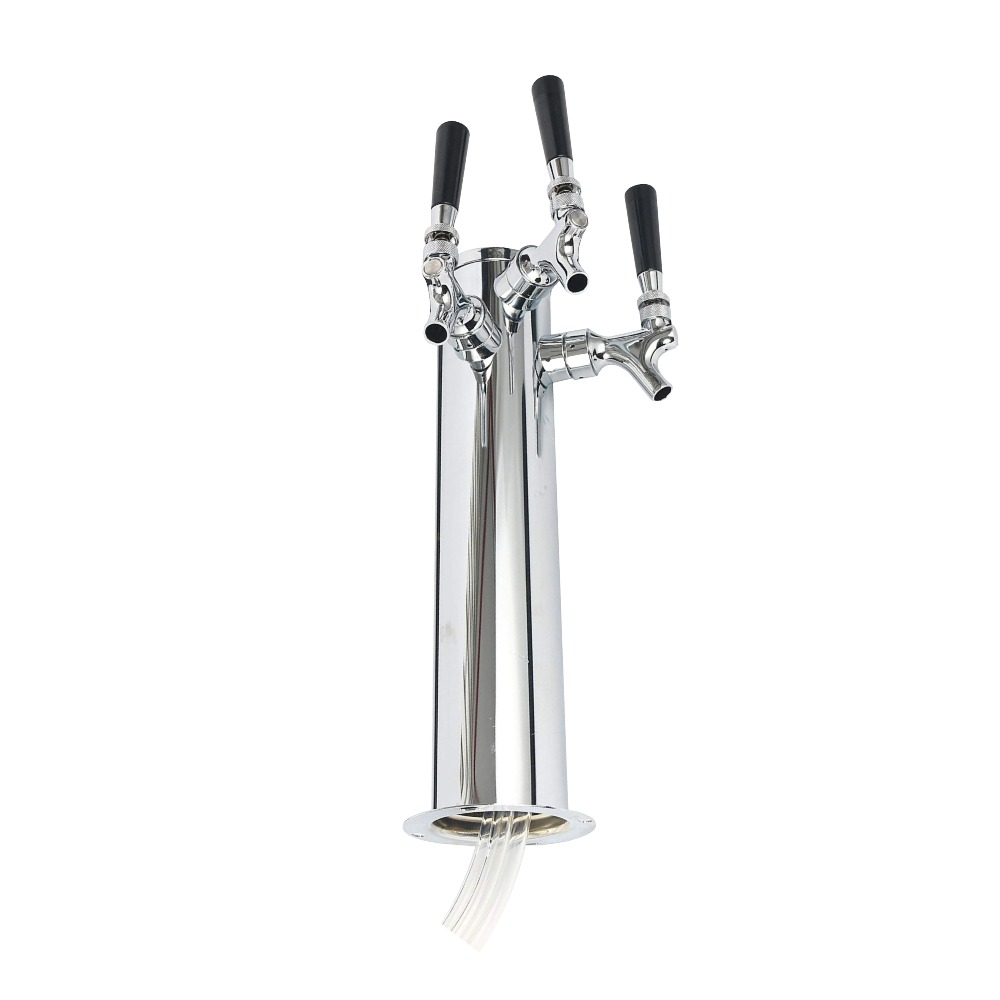 Draft Beer Tower - Triple Faucet, in Chrome 