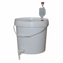 10 Litre Bucket with Lid, Grommet, Airlock & Tap