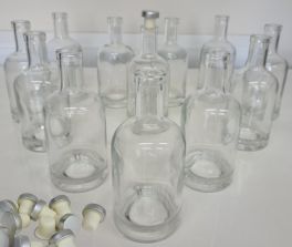 Glass Bottles - Spirit Polo Bottles - Clear Glass 375ml (Box of 12) 