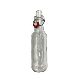 500ml Glass Swing Top Bottle clear  (Box of 12)
