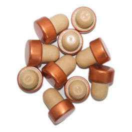 Capped Bottle Stoppers  - Bronze (10)