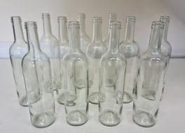 Glass Bottles - Wine Bottles - Clear Glass 750ml (Box of 12) 