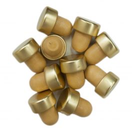 Capped Bottle Stoppers - Gold (10)