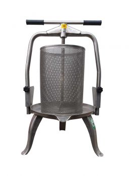 25-litre-all-stainless-cross-beam-fruit-press-with-mesh-basket-v30-inox-ideal-for-apples-other-fruit