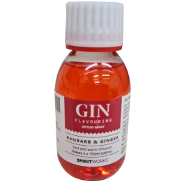 100ml - Rhubarb & Ginger Gin  Spiritworks Artisan Gin Range