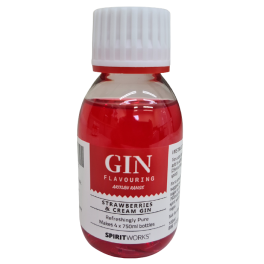 100ml - Strawberries & Cream Gin  Spiritworks Artisan Gin Range