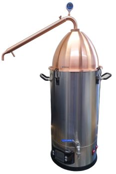 Spiritworks Boiler with SS Alembic Copper Dome and Alembic Copper Condenser