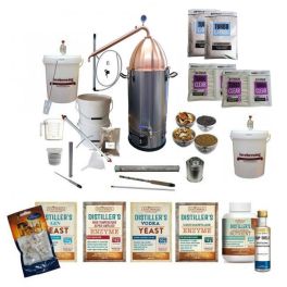 Spiritworks Boiler with Alembic Copper Dome and Alembic Copper Condenser - Complete Gin Botanicals Starter Bundle